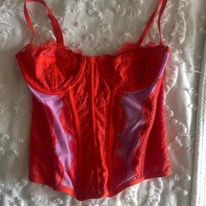 Urban Outfitters Red and Purple Corset